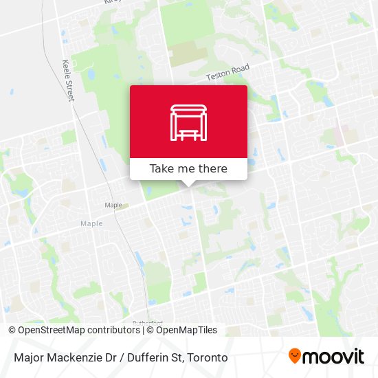 Major Mackenzie Dr / Dufferin St map