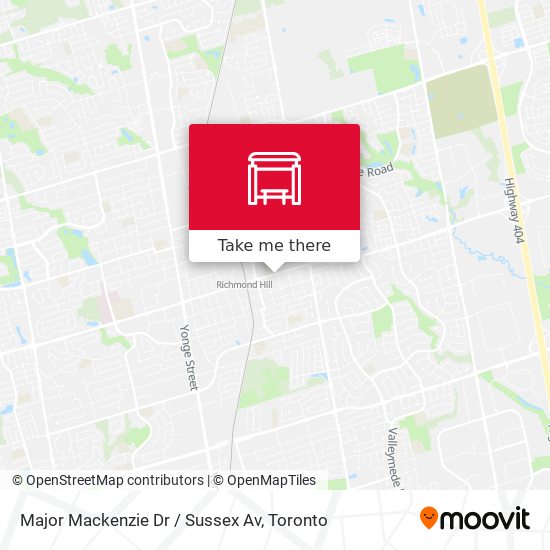 Major Mackenzie Dr / Sussex Av map