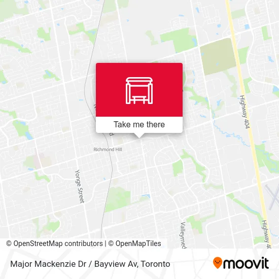 Major Mackenzie Dr / Bayview Av map