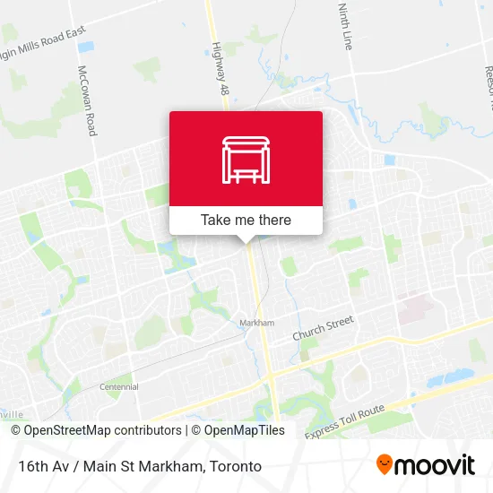 16th Av / Main St Markham map
