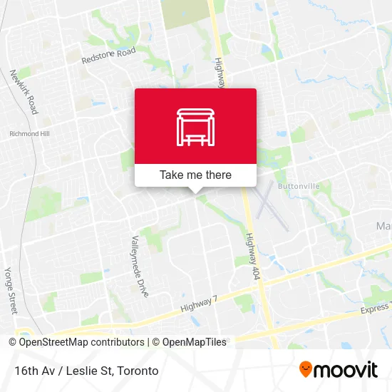 16th Av / Leslie St map