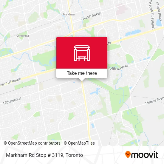 Markham Rd Stop # 3119 map