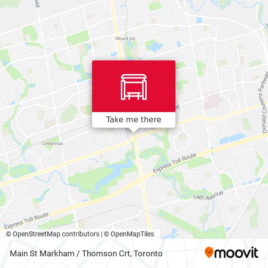 Main St Markham / Thomson Crt map