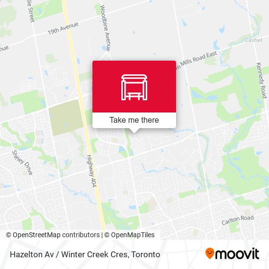 Hazelton Av / Winter Creek Cres map