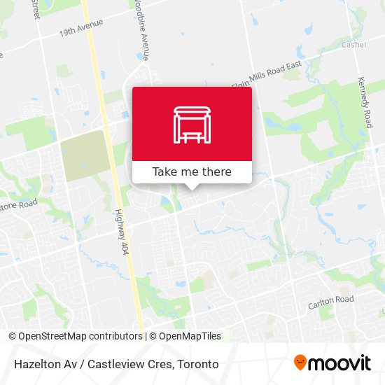 Hazelton Av / Castleview Cres map