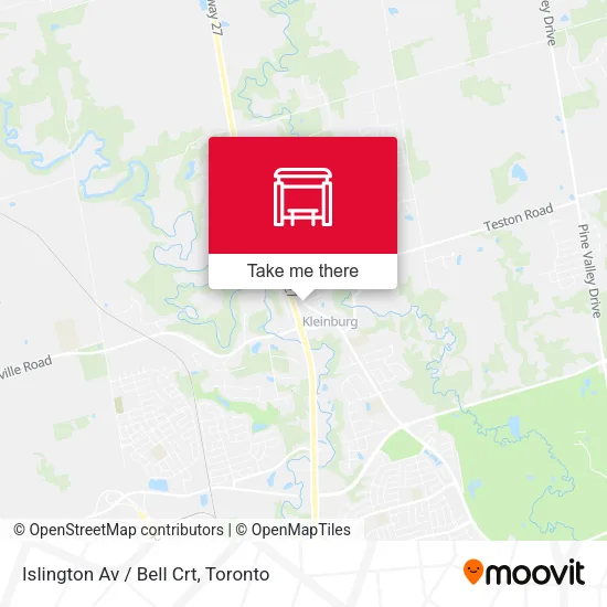 Islington Av / Bell Crt map