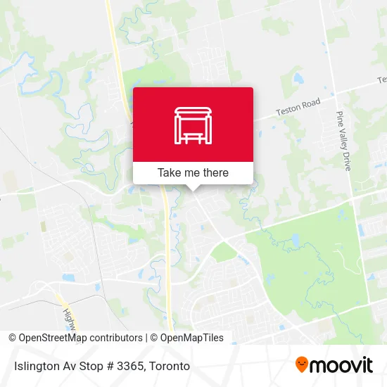 Islington Av Stop # 3365 map