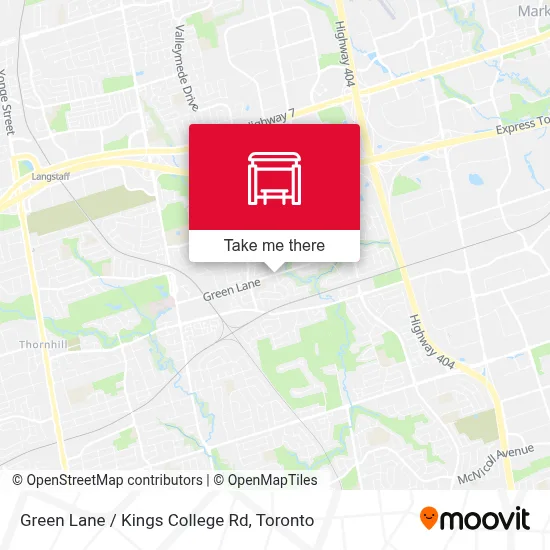 Green Lane / Kings College Rd map