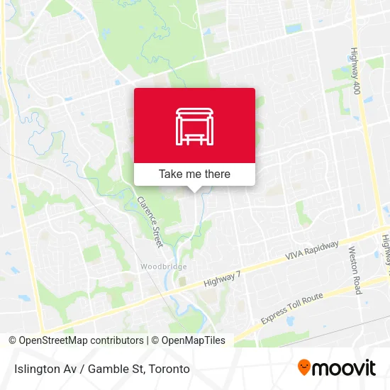 Islington Av / Gamble St map