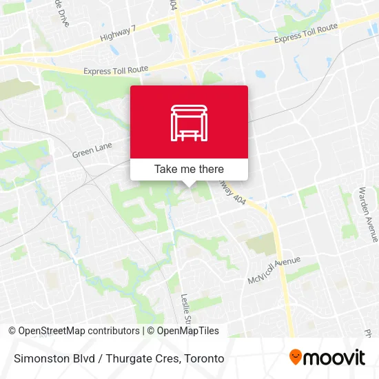 Simonston Blvd / Thurgate Cres map