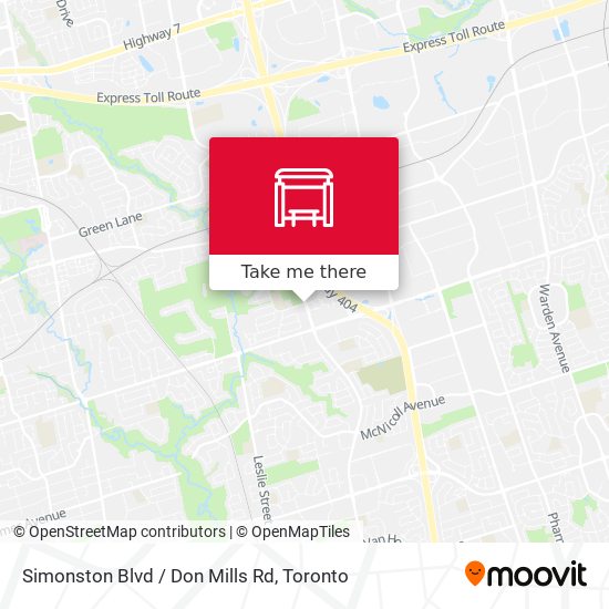 Simonston Blvd / Don Mills Rd map