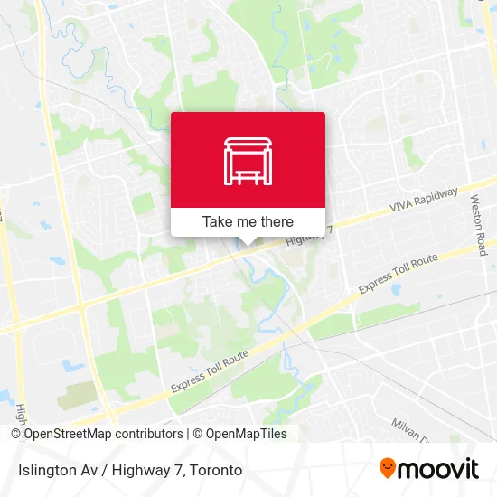 Islington Av / Highway 7 map