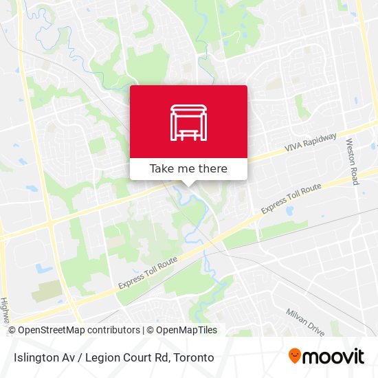 Islington Av / Legion Court Rd map