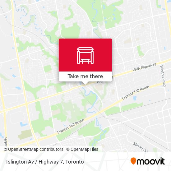 Islington Av / Highway 7 map