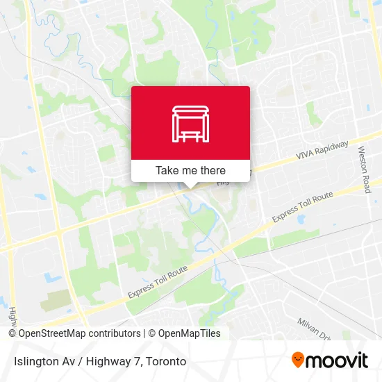 Islington Av / Highway 7 map