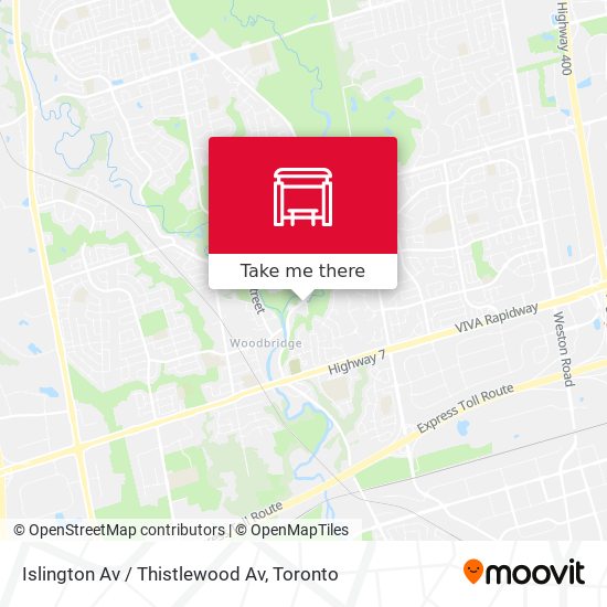 Islington Av / Thistlewood Av map