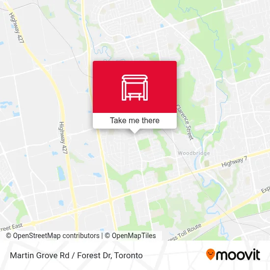 Martin Grove Rd / Forest Dr map