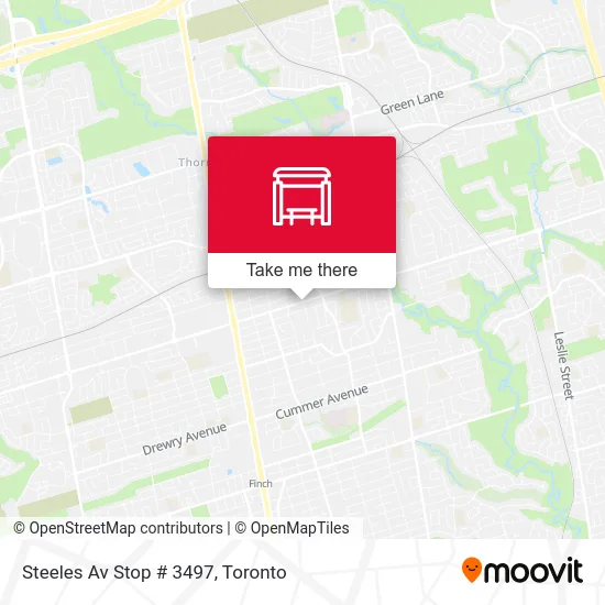 Steeles Av Stop # 3497 map