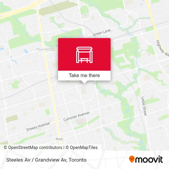 Steeles Av / Grandview Av map