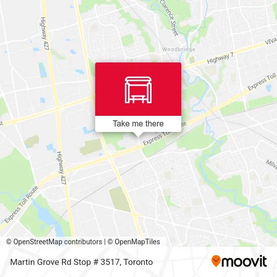 Martin Grove Rd Stop # 3517 map