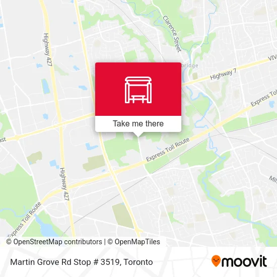Martin Grove Rd Stop # 3519 map