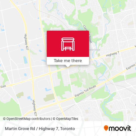 Martin Grove Rd / Highway 7 map