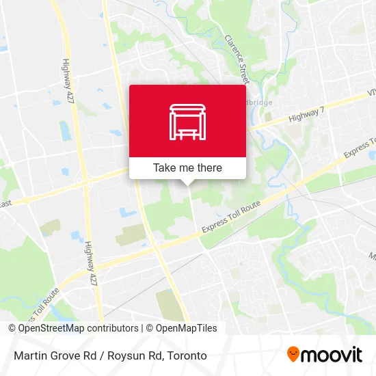 Martin Grove Rd / Roysun Rd map