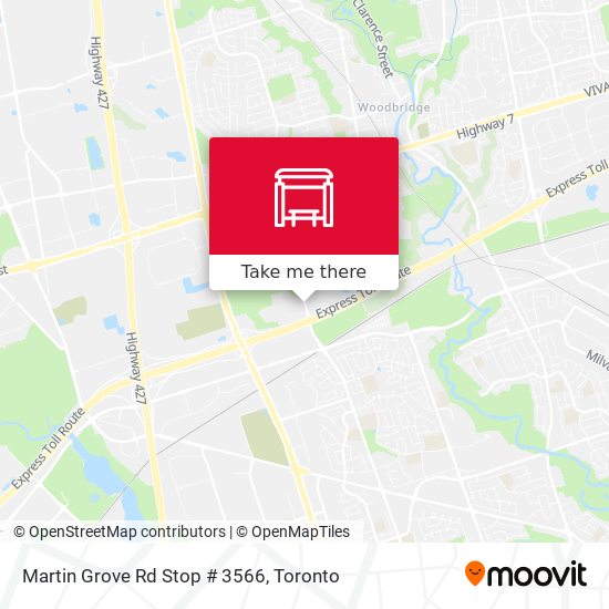 Martin Grove Rd Stop # 3566 map