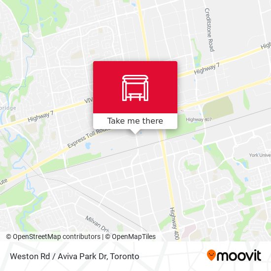 Weston Rd / Aviva Park Dr plan