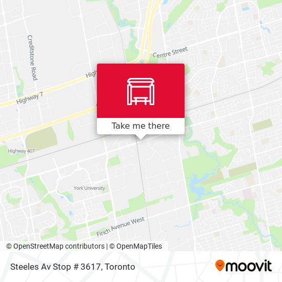 Steeles Av Stop # 3617 plan