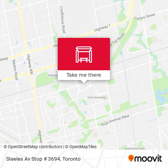 Steeles Av Stop # 3694 plan