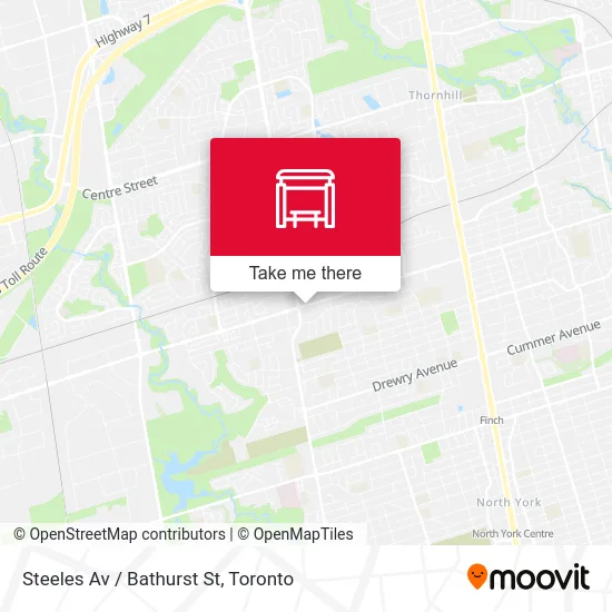 Steeles Av / Bathurst St map