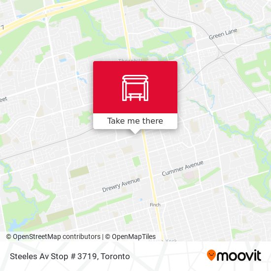 Steeles Av Stop # 3719 map