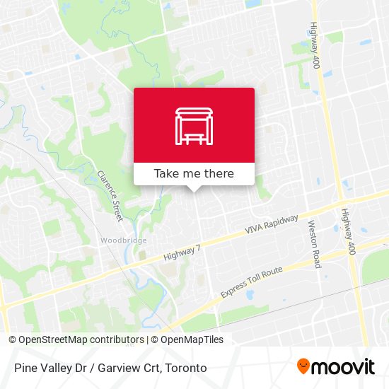 Pine Valley Dr / Garview Crt map