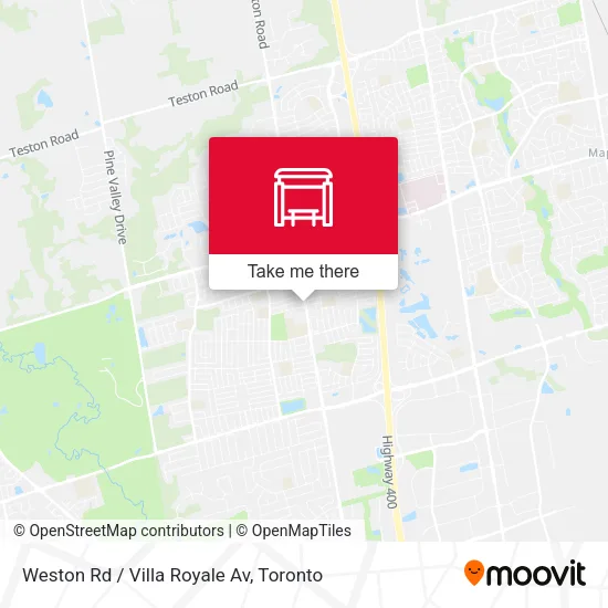Weston Rd / Villa Royale Av plan