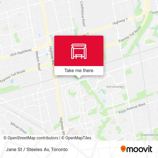 Jane St / Steeles Av map