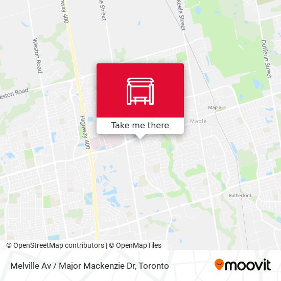 Melville Av / Major Mackenzie Dr plan