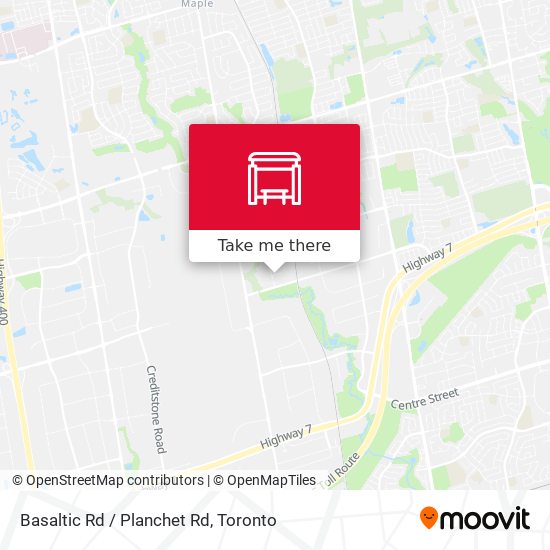Basaltic Rd / Planchet Rd map