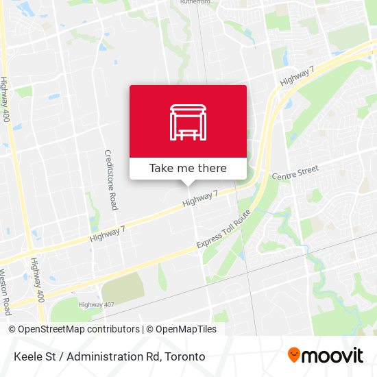 Keele St / Administration Rd map
