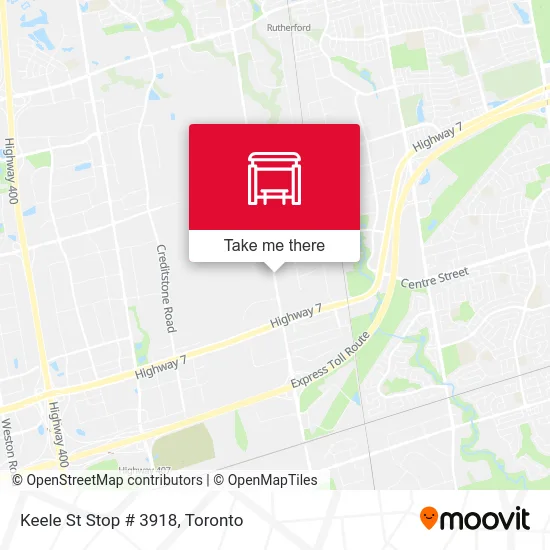 Keele St Stop # 3918 map