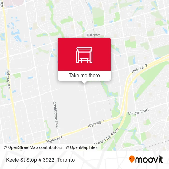 Keele St Stop # 3922 map
