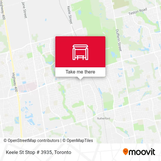 Keele St Stop # 3935 map