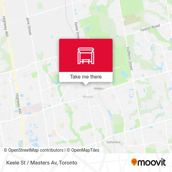 Keele St / Masters Av map