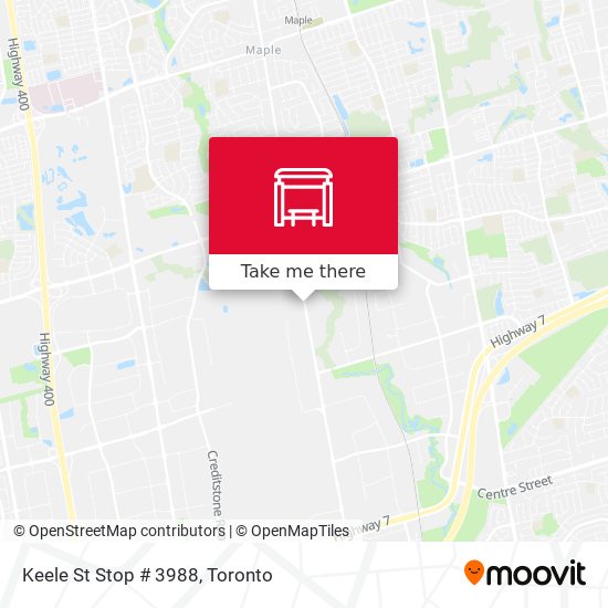 Keele St Stop # 3988 plan