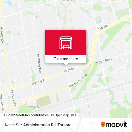 Keele St / Administration Rd map