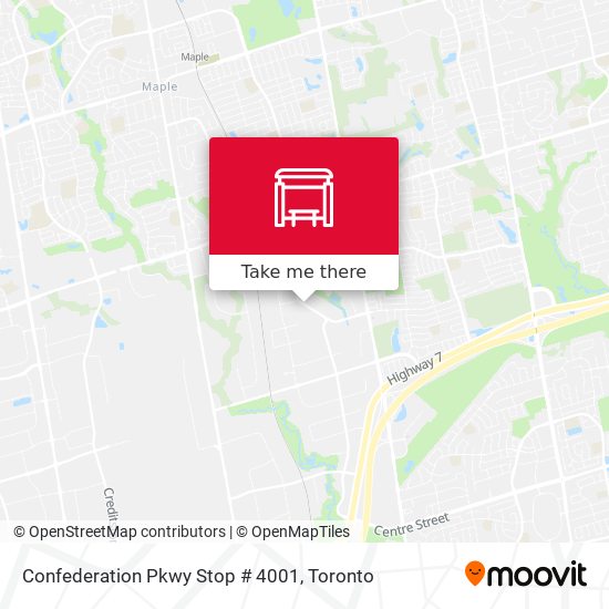 Confederation Pkwy Stop # 4001 map
