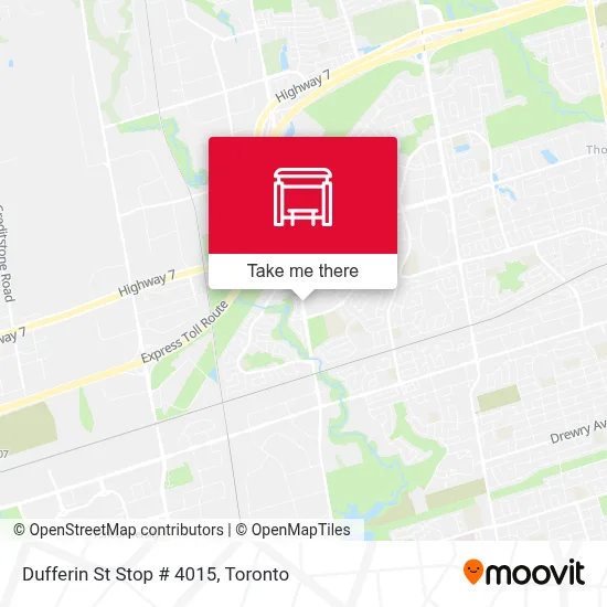 Dufferin St Stop # 4015 map