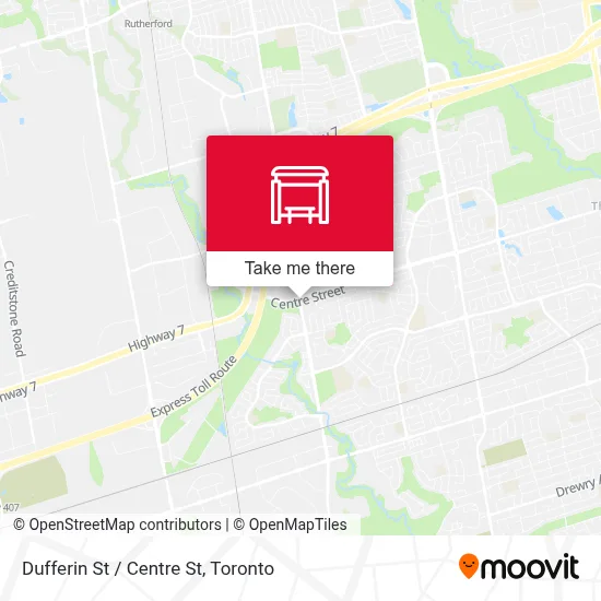 Dufferin St / Centre St map