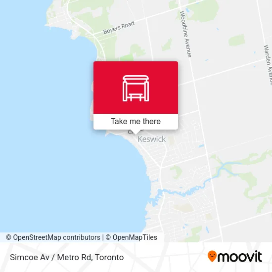 Simcoe Av / Metro Rd map