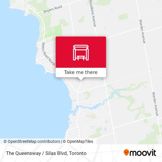 The Queensway / Silas Blvd map